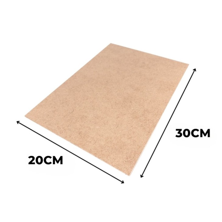 Chapa MDF Cru 20x30cm 3mm Quadros Artesanato Marpax 100un