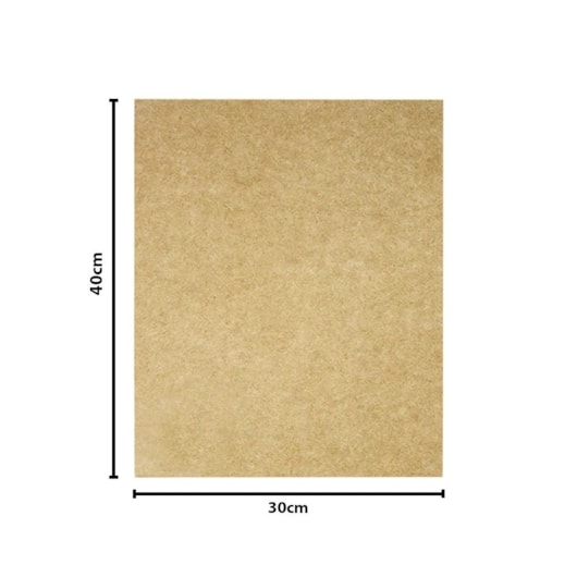 Chapa MDF Cru 30x40cm 30 uni 3mm Quadros Artesanato Marpax