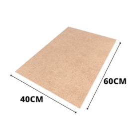 Chapa MDF Cru A2 40x60cm 1 uni 3mm Quadros Artesanato Marpax