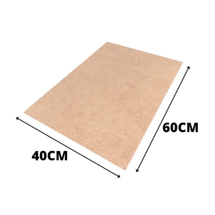 Chapa MDF Cru A2 40X60cm 3mm Quadros Artesanato Marpax 01un