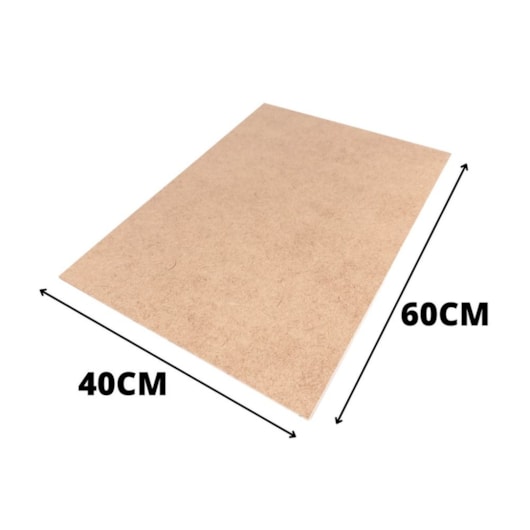 Chapa MDF Cru A2 40x60cm 5 uni 3mm Quadros Artesanato Marpax