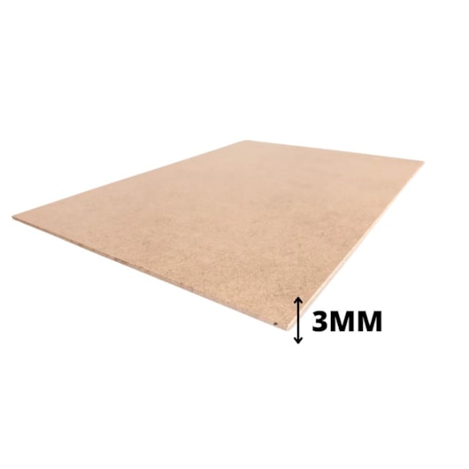 Chapa MDF Cru A2 40x60cm 5 uni 3mm Quadros Artesanato Marpax