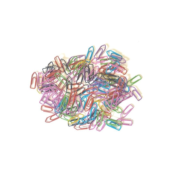 Clips de Papel Colorido 8 cores nº 5 BRW com 200 unidades
