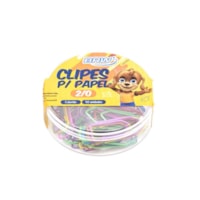 Clips de Papel Colorido Aço Nº 2.0 3.5cm BRW Caixa com 50un