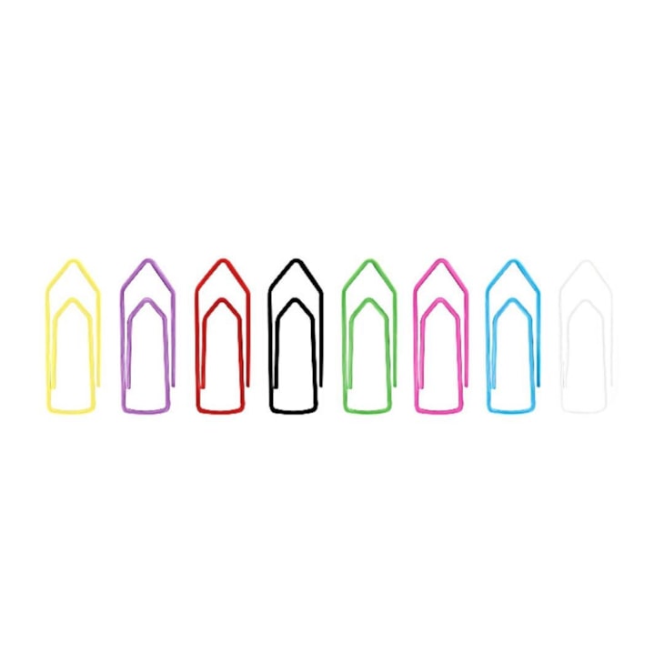 Clips de Papel Colorido nº 2.0 BRW com 50 unidades