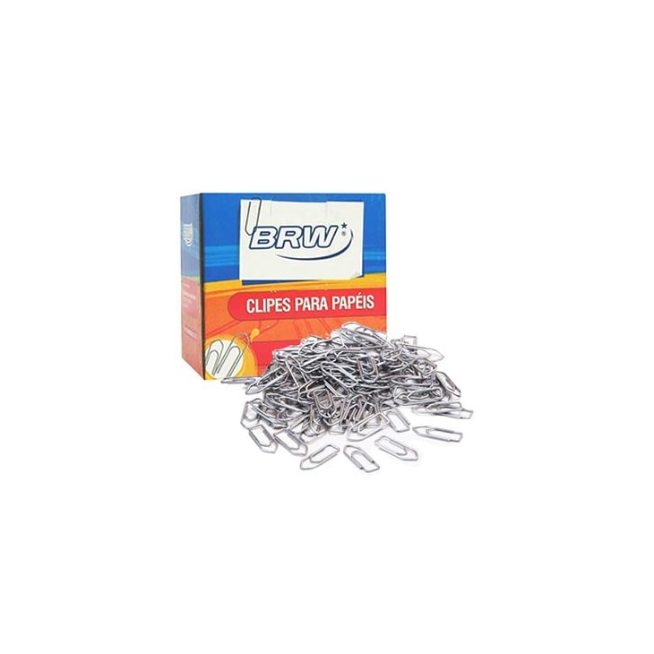 Clips de Papel Galvanizado nº 0.0 BRW caixa com 100un