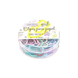 Clips de Papel Metálico Tons Pastéis Nº 2.0 BRW Cx com 50un