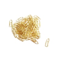 Clips de Papel Mini Dourado Prata Nº 5 1,3cm BRW com 200un