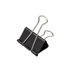 Clips para Papel Binder Metal Cor Preto 19mm BRW com 12un