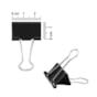 Clips para Papel Binder Metal Cor Preto 25mm  BRW com 12un