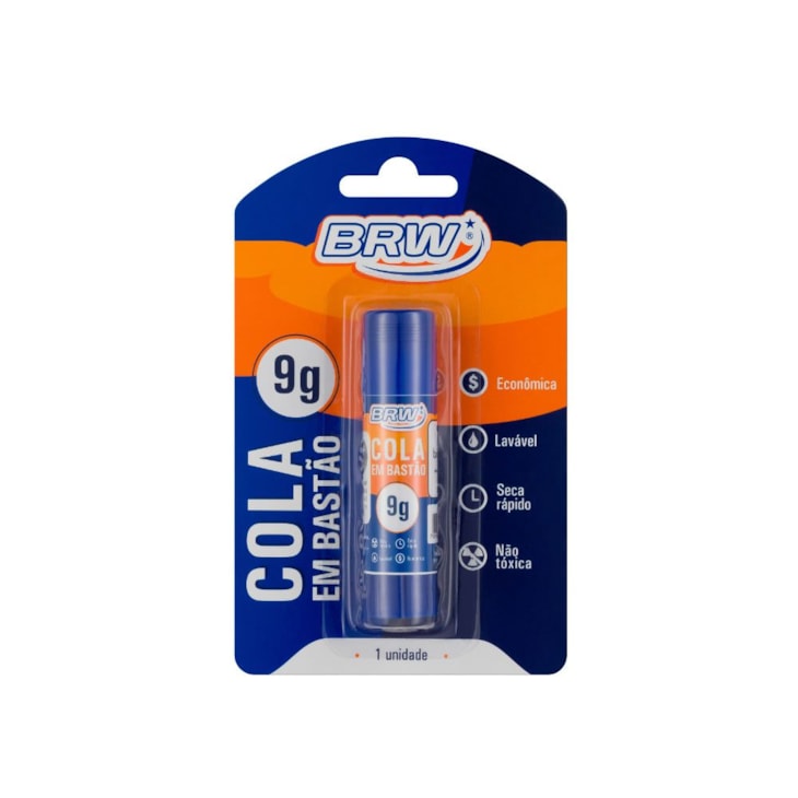 Cola em Bastão Branca Escolar para Papel 9G BRW com 01un