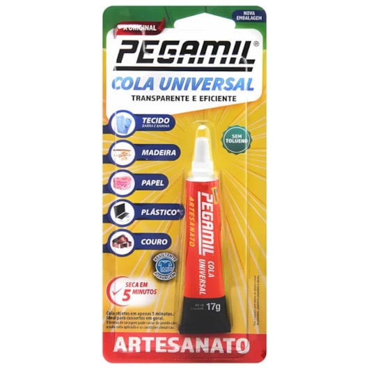 Cola Universal Pegamil Para Artesanato 17g 1 unid