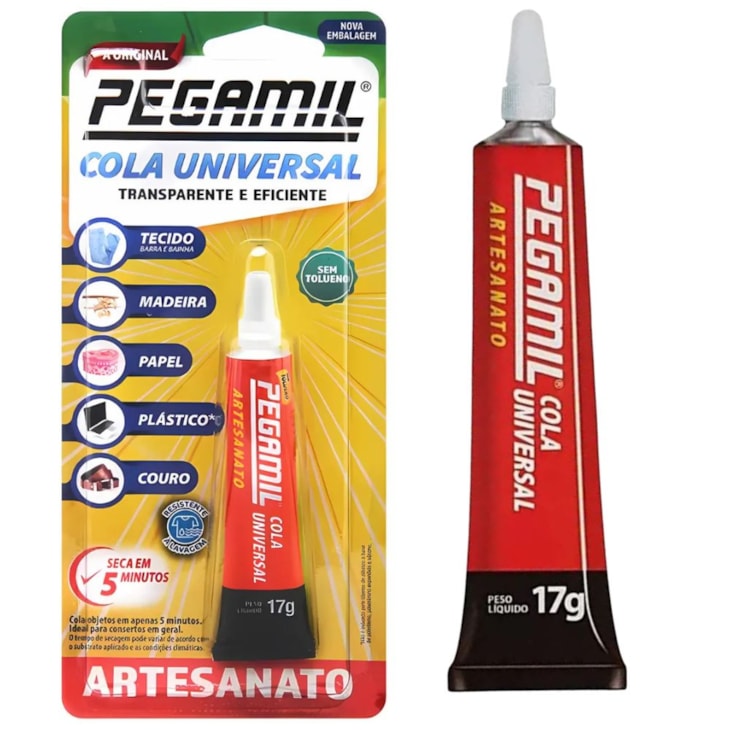 Cola Universal Pegamil Para Artesanato 17g 1 unid