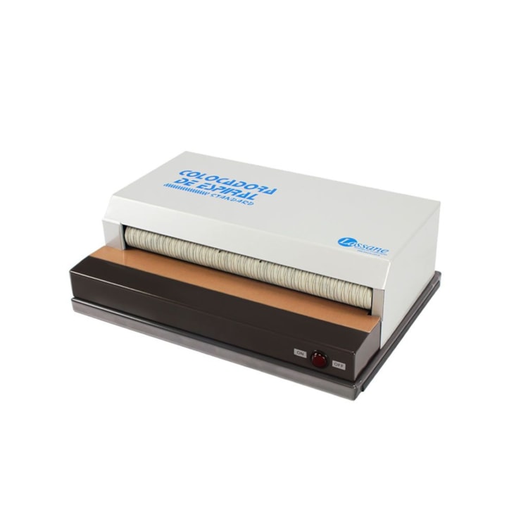 Colocadora de Espiral Elétrica Cinza para Encadernação 23mm