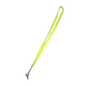 Cordão para Crachá com Jacaré Amarelo Fluorescente 12mm 10un