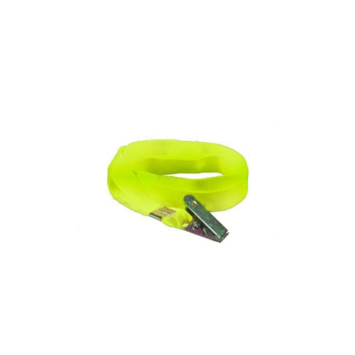 Cordão para Crachá com Jacaré Amarelo Fluorescente 12mm 10un