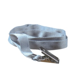 Cordão para Crachá com Jacaré Cinza Claro 12mm Marpax 10un