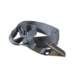 Cordão para Crachá com Jacaré Cinza Escuro 12mm Marpax 10un