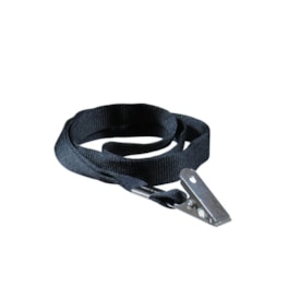 Cordão para Crachá com Jacaré Preto 12mm Marpax com 10un