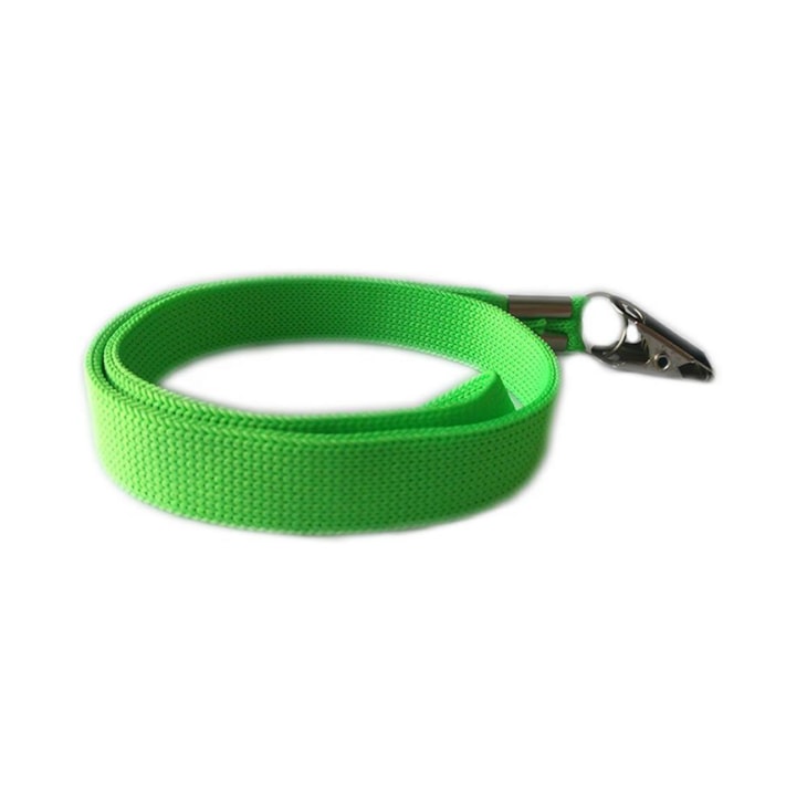 Cordão para Crachá com Jacaré Verde Limão 12mm Marpax 10un