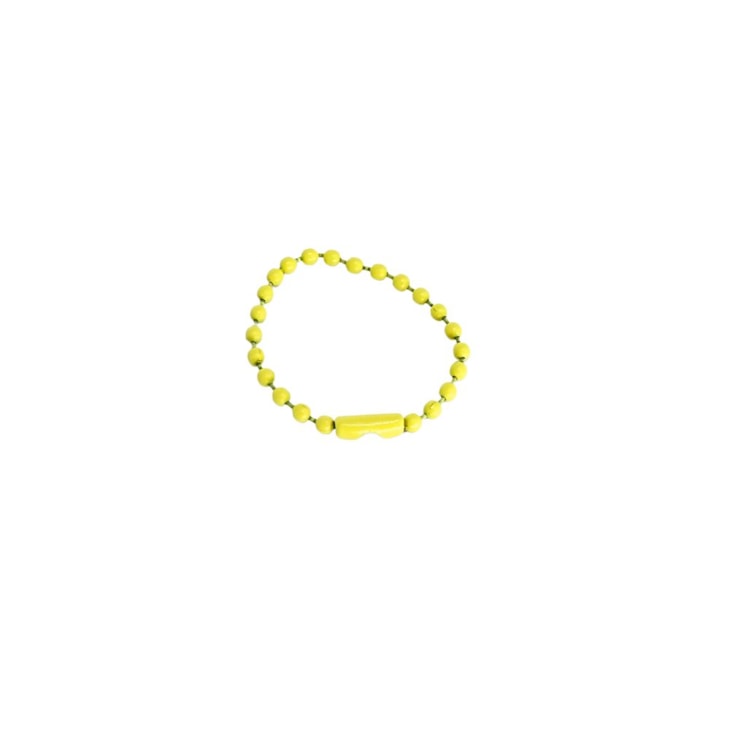 Corrente Tag de Bolinha Amarelo 2,5mmx10cm C/ 10un