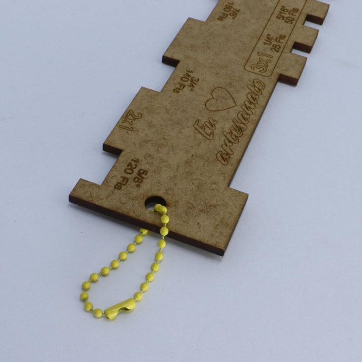 Corrente Tag de Bolinha Amarelo 2,5mmx10cm C/ 10un