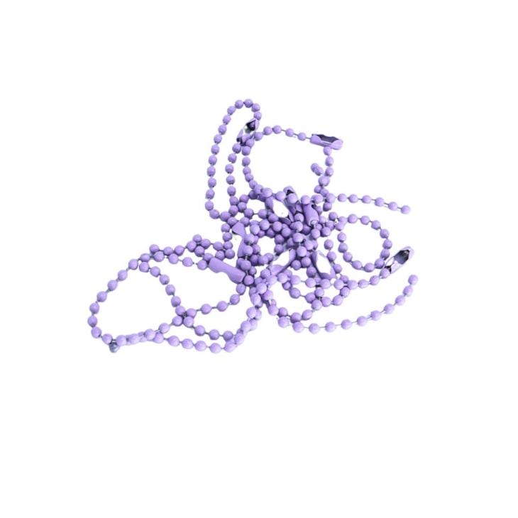 Corrente Tag de Bolinha Lilás 2,5mmx10cm C/ 10un