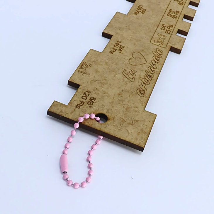 Corrente Tag de Bolinha Rosa Bebê 2,5mmx10cm C/ 10un