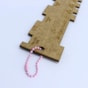 Corrente Tag de Bolinha Rosa Bebê 2,5mmx10cm C/ 10un