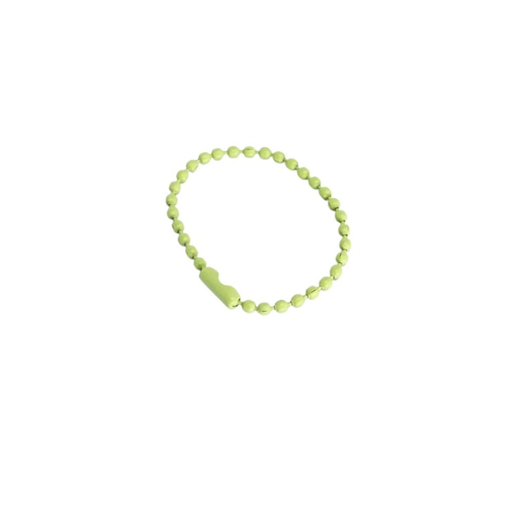 Corrente Tag de Bolinha Verde 2,5mmx10cm C/ 10un