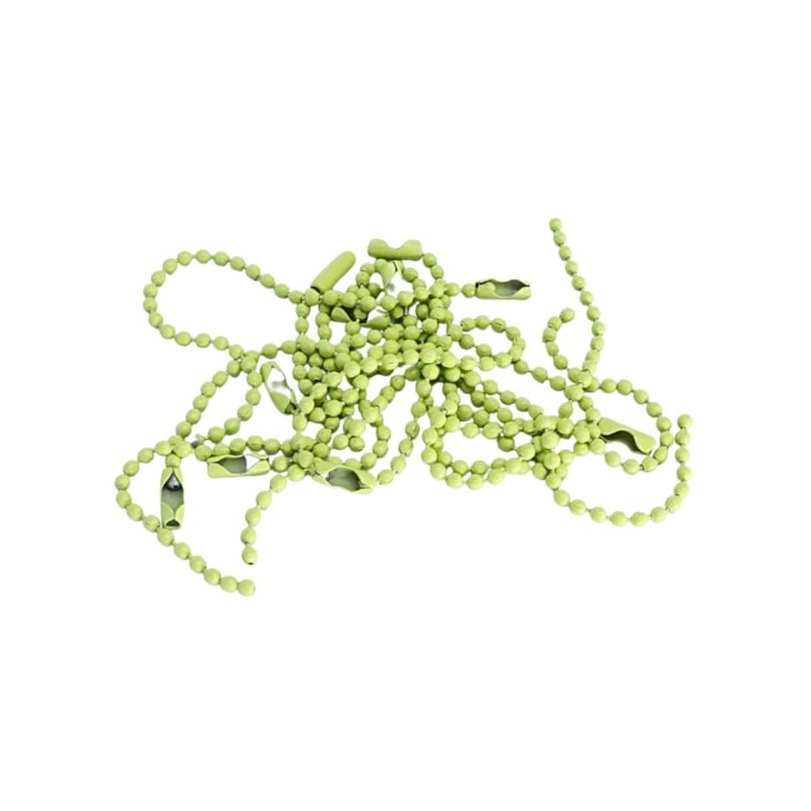 Corrente Tag de Bolinha Verde 2,5mmx10cm C/ 10un
