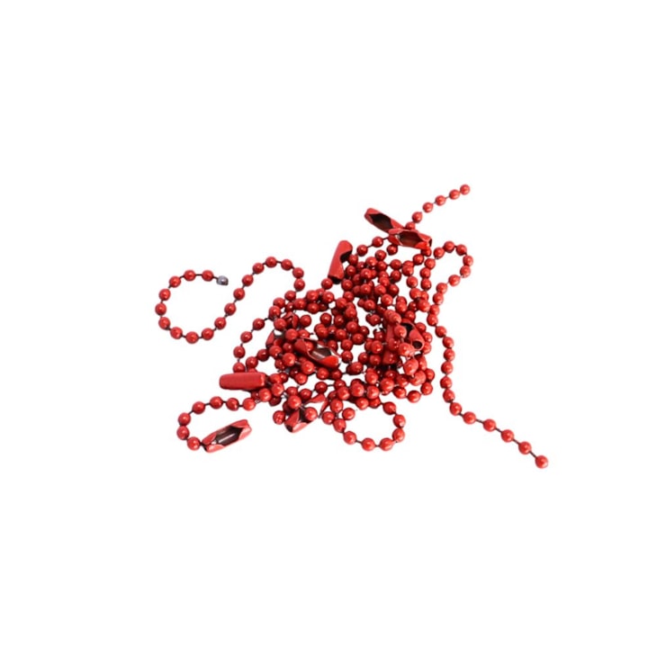 Corrente Tag de Bolinha Vermelho 2,5mmx10cm C/ 10un