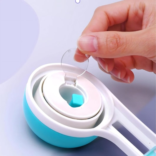 Cortador circular Azul com refil escala métrica e inglesa