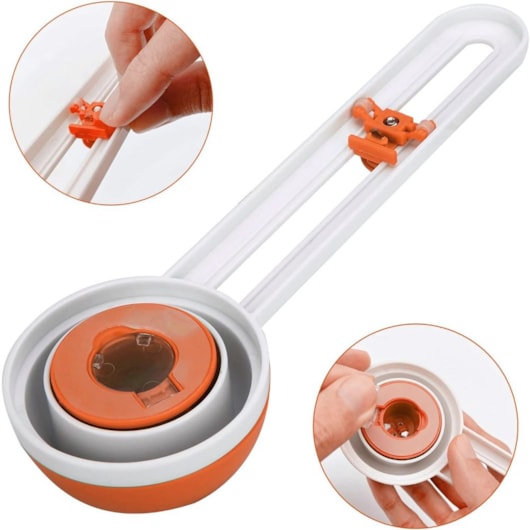 Cortador circular Laranja com refil escala métrica e inglesa