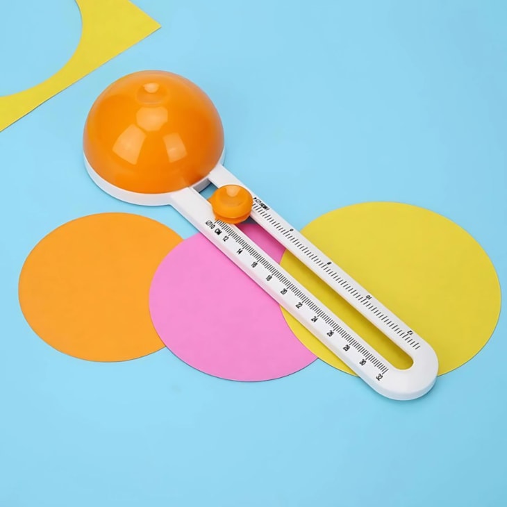 Cortador circular Laranja com refil escala métrica e inglesa