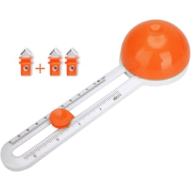 Cortador circular Laranja com refil escala métrica e inglesa