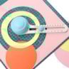 Cortador circular Rosa com refil escala métrica e inglesa