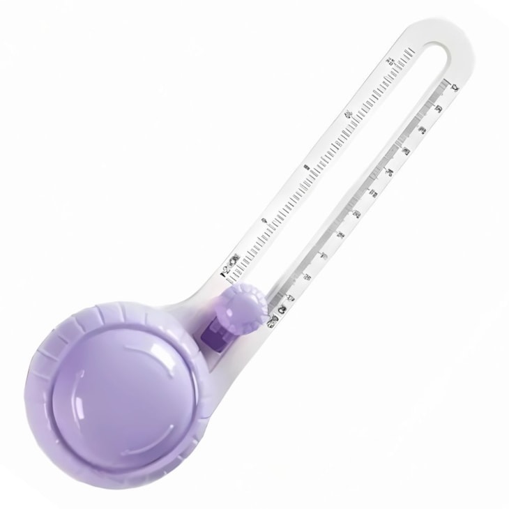 Cortador circular Roxo com refil escala métrica e inglesa