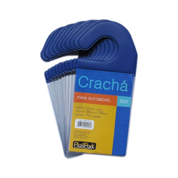 Crachá Estacionamento automóvel Azul 9x13cm Plastpark 100un