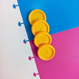 Disco Inteligente Amarelo 24mm para Caderno Marpax 12un