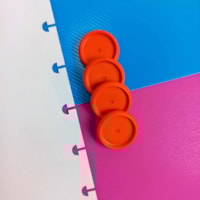 Disco Inteligente Laranja 24mm para Caderno Marpax com12un