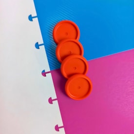 Disco Inteligente Laranja 24mm para Caderno Marpax com12un