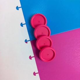 Disco Inteligente Rosa 24mm para Caderno Marpax com 12un