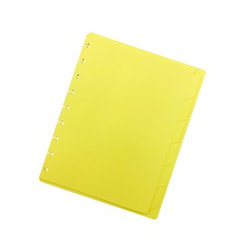 Divisórias e Subcapas Amarelo para Caderno de Disco BRW