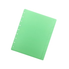 Divisórias e Subcapas Cor Verde para Caderno de Disco BRW