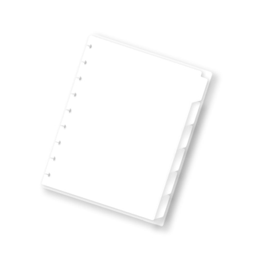 Divisórias e Subcapas Transparente para Caderno de Disco BRW