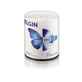 DVD Virgem Gravável logo DVD-R 4.7GB/120min 16x Elgin 100un