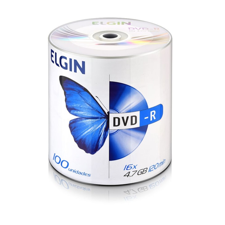 DVD Virgem Gravável logo DVD-R 4.7GB/120min 16x Elgin 400un
