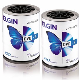 DVD Virgem Printable DVD-R 4.7GB/120min 16x Elgin 200un