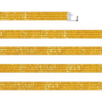 Elástico 7mm Metalizado Amarelo Ouro/Ouro 10m Marpax